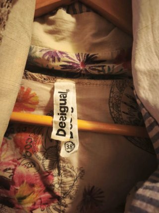Chaqueta Entretiempo Desigual Beige