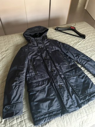 Parka uomo blu scuro