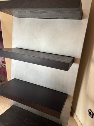 Estantería de diseño madera y metal