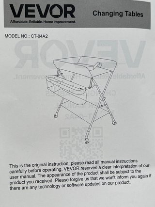 Cambiador Plegable para Bebé VEVOR