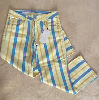 Pantalones Zara Rayas Multicolor
