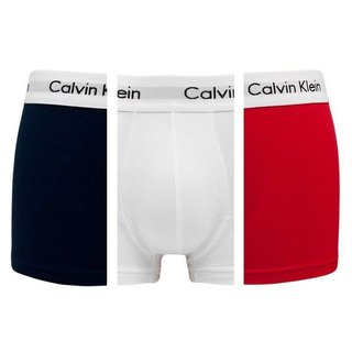 Lote 3 Boxers Calvin Klein Azul, Blanco, Rojo,