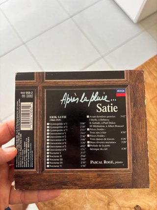 Cd Erik Satie - Impecable! (1988)