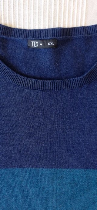 Jersey TEX Hombre Algodón Azul Talla XXL
