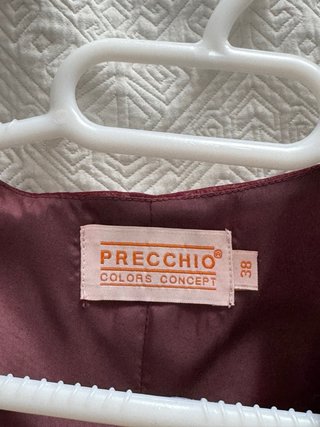 Top de seda vintage Precchio estampado