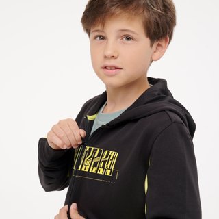 Chándal Niños Puma algodón negro amarillo