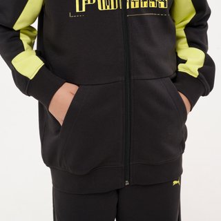 Chándal Niños Puma algodón negro amarillo