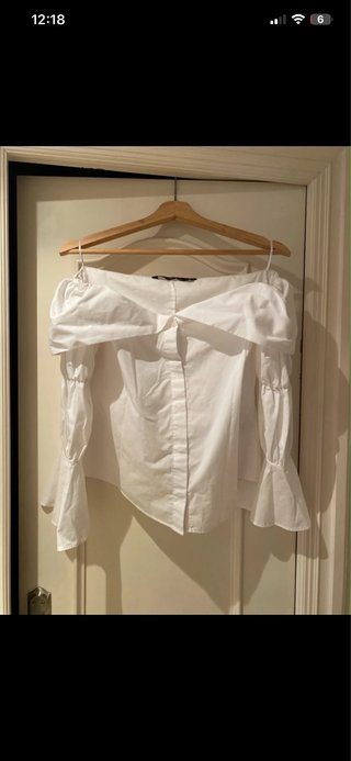 Blusa Blanca Hombros Descubiertos