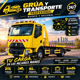SERVICIO DE GRÚA Y TRANSPORTE | MADRID Y NACIONAL