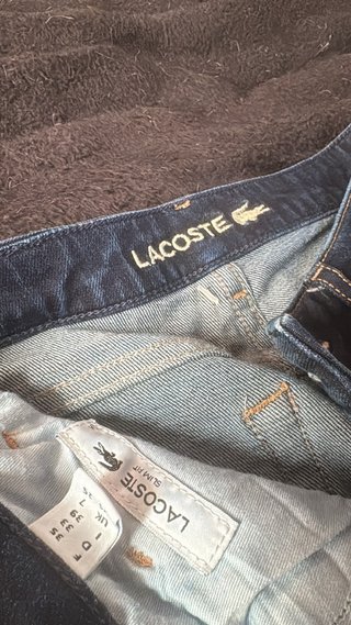 Lacoste | Vaqueros Denim Azul Oscuro | Talla 34 XS