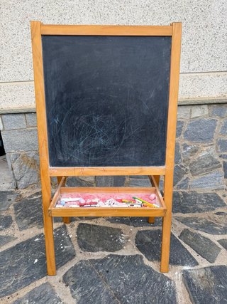 Pizarra de tiza de madera