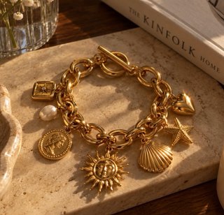 Pulsera de Eslabones con Abalorios