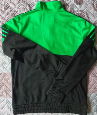 Chaqueta Deportiva "Adidas" Verde y Negra