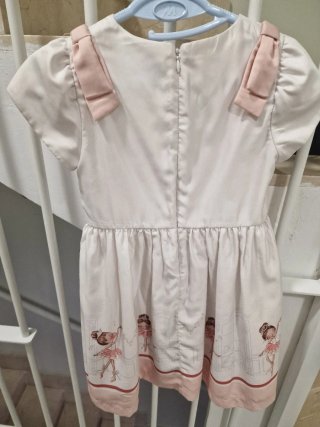 Vestido Mayoral Blanco y Rosa