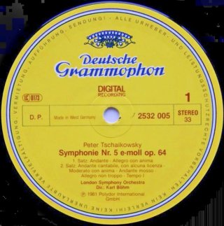 Tchaikovsky Sinfonia N.5 LP - Karl Böhm