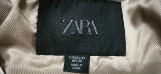 Cazadora Zara Beige Talla XL
