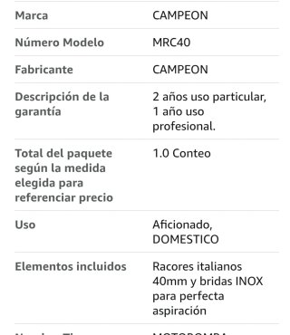 Motobomba Campeón MRC 40