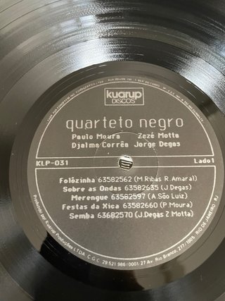LP Quarteto Negro Jazz