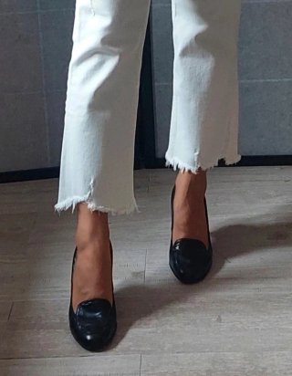 Zapatos de Piel Negros Angari Talla 40