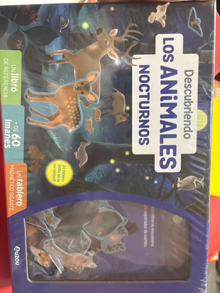 Juego imanes animales nocturnos con libro