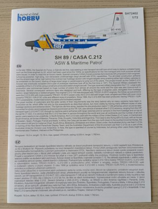 CASA C.212 SH 89 ESPAÑA MAQUETA SPECIAL HOBBY 1/72