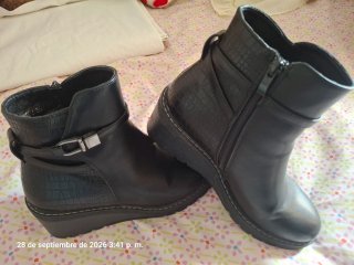 Botines negros, de plataforma d cuña