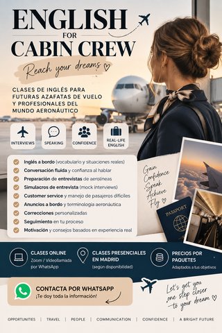 Clases de inglés para TCP y entrevistas aéreas