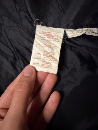 Chaqueta Cortavientos Kappa Negra Full Zip