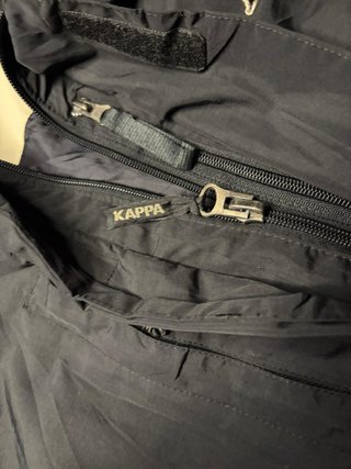 Chaqueta Cortavientos Kappa Negra Full Zip