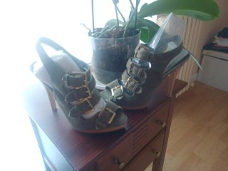 Zapatos de Tacón Azul Talla 39