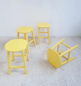 4 taburetes bajos | Vintage 70s