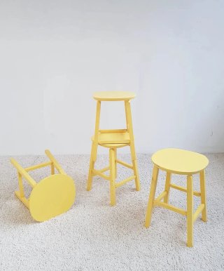 4 taburetes bajos | Vintage 70s