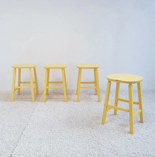 4 taburetes bajos | Vintage 70s