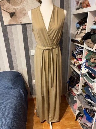 Mono ancho beige talla S