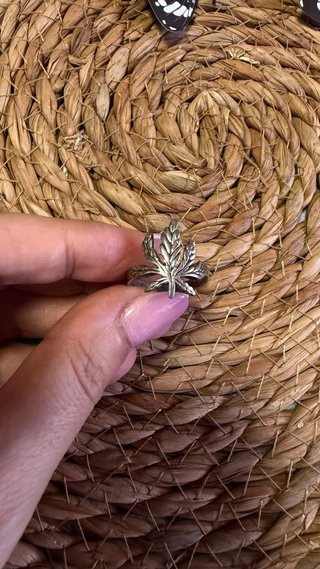 Anillo Plata Ley 925 Hoja