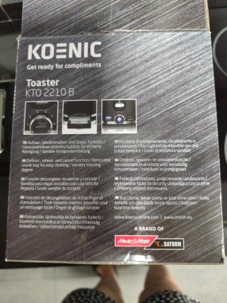 Tostadora KOENIC KTO 2210 B Nueva