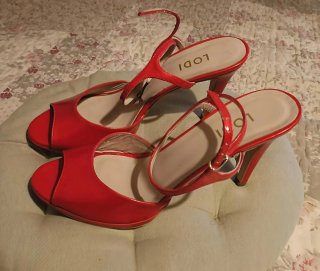 Sandalias de tacón Lodi rojas