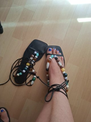 Sandalias Zara con Cuentas