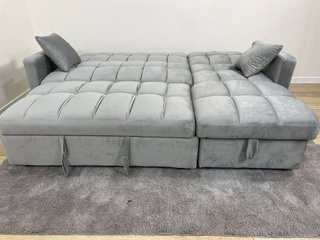 Sofá Cama Chaise Longue Gris 210cm