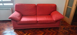 Sofá 3 plazas rojo