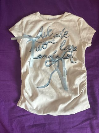 Camiseta Bershka blanca con lazos