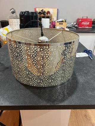 Lámpara de Techo Metálica Dorada