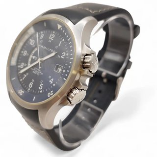 RELOJ AUTOMATICO HAMILTON  KAHKI NAVY GMT H776551 + CORREA ACERO + PAEPLES + CAJA