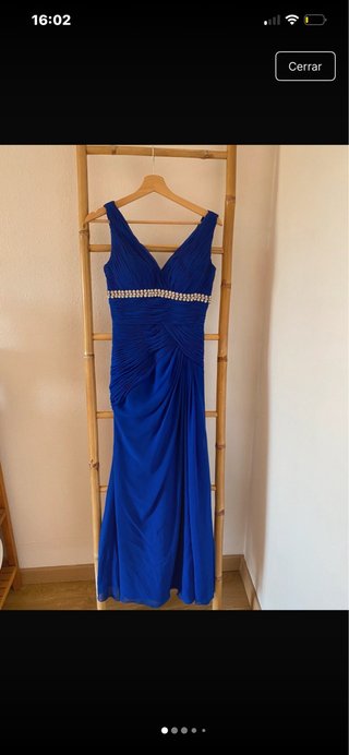 Vestido fiesta azul klein talla 34