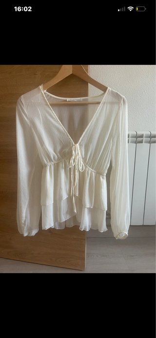 Blusa crema mujer talla XS-S