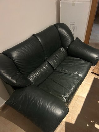 Sofá de 2 plazas negro