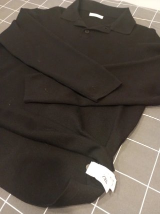 Jersey ZARA hombre negro manga larga