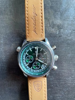 Reloj Poedagar Hombre Cronógrafo Verde
