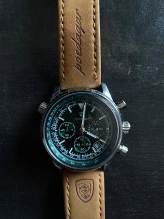 Reloj Poedagar Hombre Cronógrafo Verde