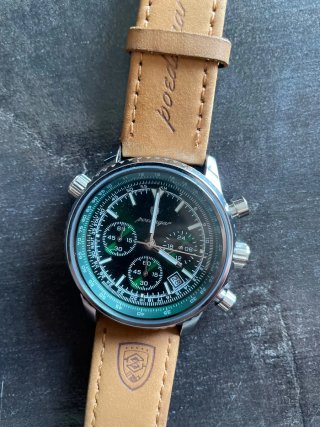 Reloj Poedagar Hombre Cronógrafo Verde